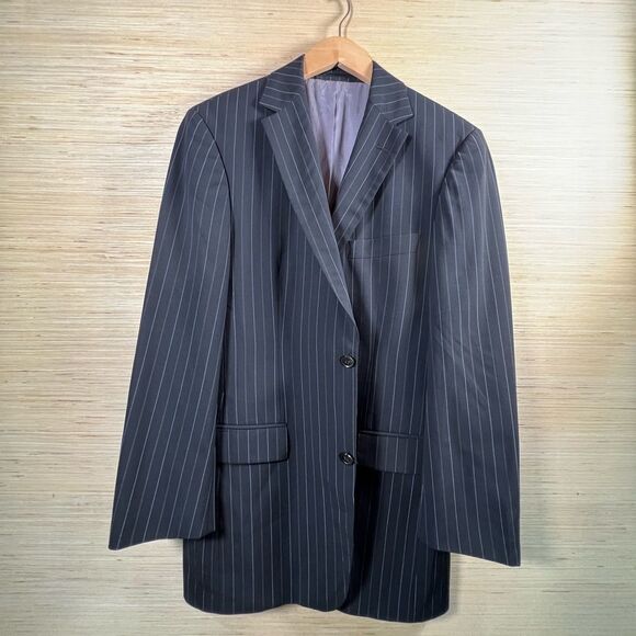 Hugo BOSS PIN STRIPE BLAZER SIZE 48 - Picture 3 of 11